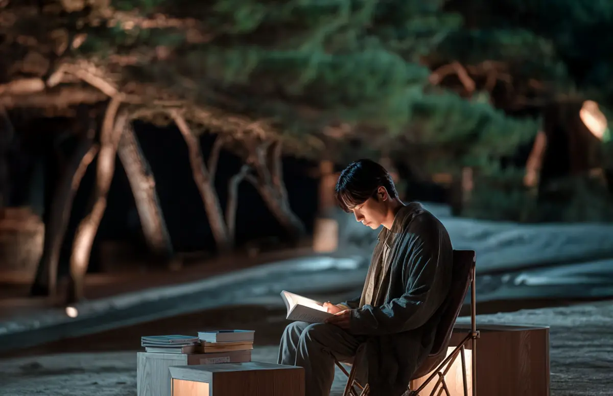 가을밤, 왕릉에서 책 한 권의 여유를