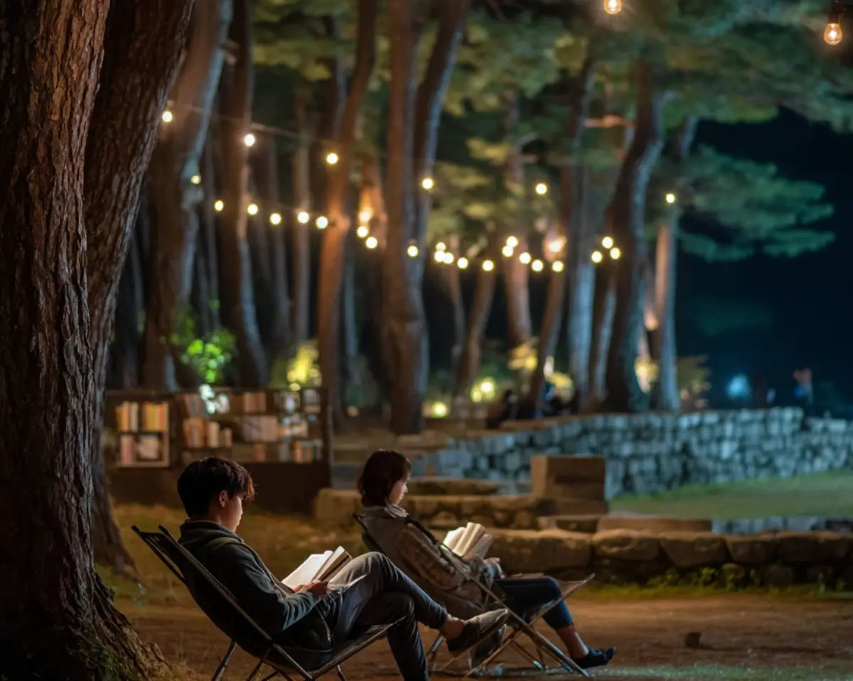 가을밤, 왕릉에서 책 한 권의 여유를