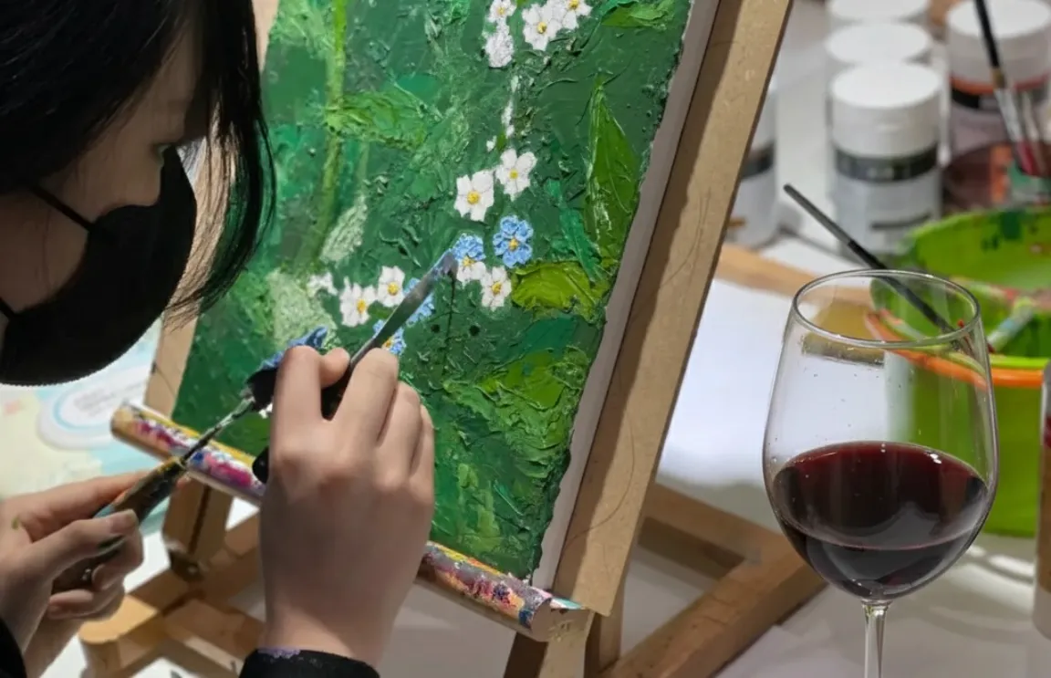 남산뷰 화실에서 즐기는 와인 & 나이프페인팅