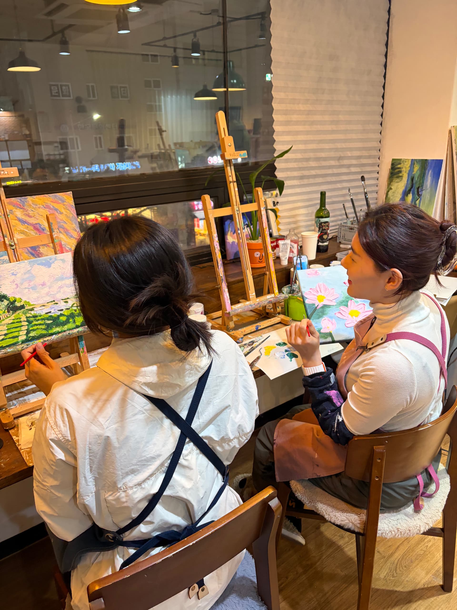 남산뷰 화실에서 즐기는 와인 & 나이프페인팅 후기 이미지