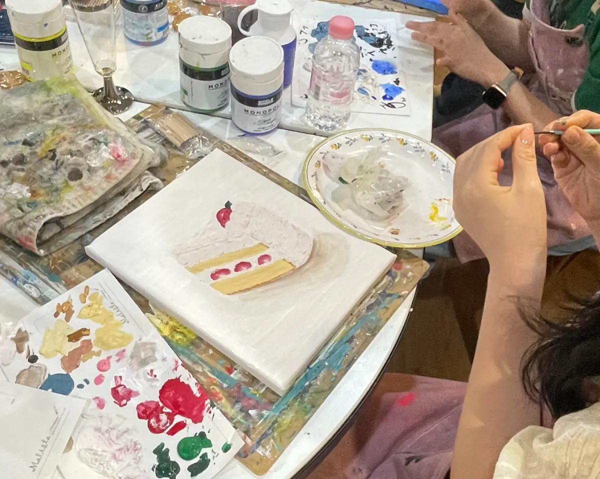 남산뷰 화실에서 즐기는 와인 & 나이프페인팅