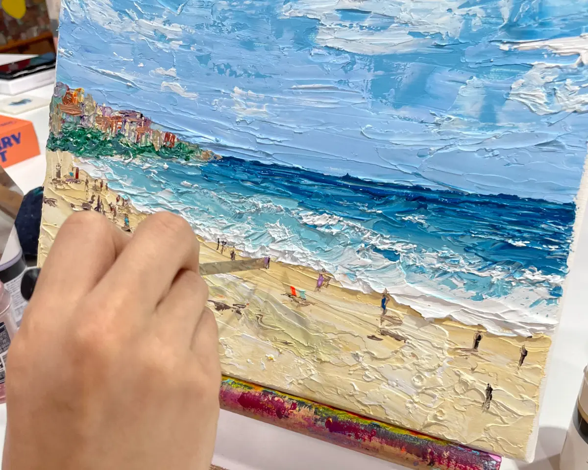 남산뷰 화실에서 즐기는 와인 & 나이프페인팅